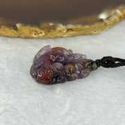 Natural Auralite 23 Nine Tail Fox Pendent 天然极光23九尾狐牌 9.75g 24.4 by 23.2 by 10.3mm - Huangs Jadeite and Jewelry Pte Ltd