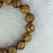 Natural Agarwood Beads Bracelet (Almost no Smell) 沉香木手链11.77g 18cm 12.3mm 17 Beads - Huangs Jadeite and Jewelry Pte Ltd