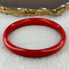 Natural Red Cinnabar Bangle with Inscription 20.10g Internal Diameter 58.0mm 10.0 by 5.9mm