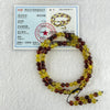 Natural Mixed Color (Red and Yellow) Amber Beads Necklaces 9.34g 5.3mm 110 + 12 Beads (Slight Rough on few Beads)