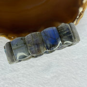 Natural Labradorite Bracelet 66.23g 18cm 20.3 by 15.8 by 6.7mm 14 pcs - Huangs Jadeite and Jewelry Pte Ltd