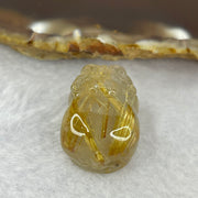 Good Grade Natural Golden Shun Fa Rutilated Quartz Pixiu Charm for Bracelet 天然金顺发水晶貔貅 8.63g 22.3 by 16.5 by 13.3mm - Huangs Jadeite and Jewelry Pte Ltd