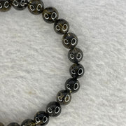 Natural Black Auralite Crystal Bracelet 黑极光手链 13.19g 7.4 mm 26 Beads - Huangs Jadeite and Jewelry Pte Ltd