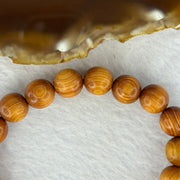 Natural Old Yabai Thuja Wood Beads Bracelet 老树崖柏手链 8.98g 16.5cm 10.2mm 19 Beads - Huangs Jadeite and Jewelry Pte Ltd