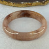 Transparent Pink with Purple and Peach Quartzite Jade Bangle 天山玉手镯 62.0mm 59.40g 15.0 by 9.0mm