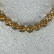 Natural Golden Rutilated Quartz Beads 天然金发水晶手链 14.95g 15cm 7.8mm 24 Beads - Huangs Jadeite and Jewelry Pte Ltd