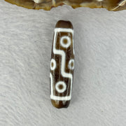 Natural Powerful Tibetan Old Oily Agate 9 Eyes Dzi Bead Heavenly Master (Tian Zhu) 九眼天诛 13.03g 47.9 by 13.0mm - Huangs Jadeite and Jewelry Pte Ltd