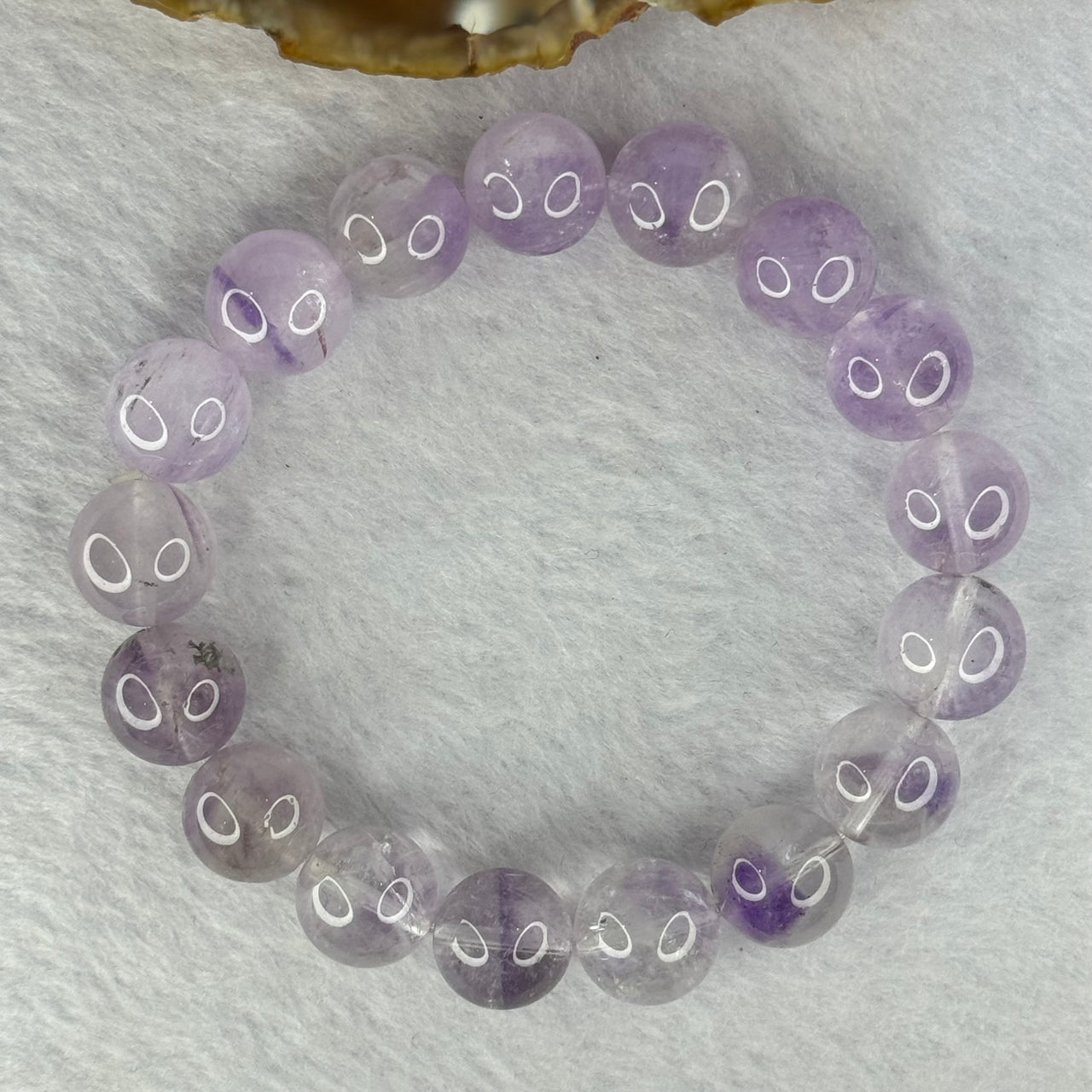 Natural Super 7 Amethyst Beads Bracelet 天然紫超七手链 48.51g 19cm 13.0mm 17 Beads - Huangs Jadeite and Jewelry Pte Ltd