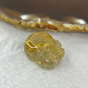 Good Grade Natural Golden Shun Fa Rutilated Quartz Pixiu Charm for Bracelet 天然金顺发水晶貔貅 8.63g 22.3 by 16.5 by 13.3mm - Huangs Jadeite and Jewelry Pte Ltd