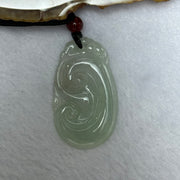 Type A Semi Icy Light Green Jadeite Ruyi Pendent 7.53g 40.2 by 23.6 by 3.6mm - Huangs Jadeite and Jewelry Pte Ltd