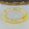 Transparent Yellow Orange Quartzite Jade Bangle 天山玉手镯 Internal Diameter 52.5mm 44.15g 10.8 by 10.3mm