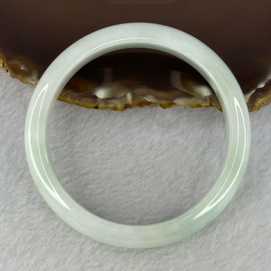 Type A Faint Green Lavender Yellow Jadeite Bangle Internal Diameter 54.9mm 44.97g 12.5 by 7.0mm (External Roughs and Line)