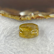 Good Grade Natural Golden Rutilated Quartz Crystal Lulu Tong Barrel 天然金顺发晶水晶露露通桶 4.52g 15.9 by 12.9mm - Huangs Jadeite and Jewelry Pte Ltd