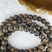 Natural Wild Vietnam Black Kynam Qi Nan Chen Xiang Mu Agarwood Beads Necklace (Sinking Type 沉水) 天然野生越南黑奇南沉香珠项链 29.28g 86 cm 8.3 mm 108 beads - Huangs Jadeite and Jewelry Pte Ltd