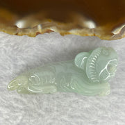 Type A Sky Blue with Yellow Jadeite Tiger 24.95g by 52.6 by 14.7 by 23.6mm - Huangs Jadeite and Jewelry Pte Ltd