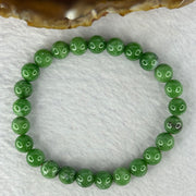 Natural Emerald And Ruby Zoisite Beads Bracelet 18.50g 15.5cm 7.7mm 25 Beads - Huangs Jadeite and Jewelry Pte Ltd