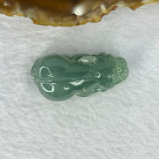 Type A Semi Blueish Green Jadeite Pixiu Charm/Pendent A货蓝水翡翠牌 16.23g 36.9 by 18.2 by 14.0mm - Huangs Jadeite and Jewelry Pte Ltd