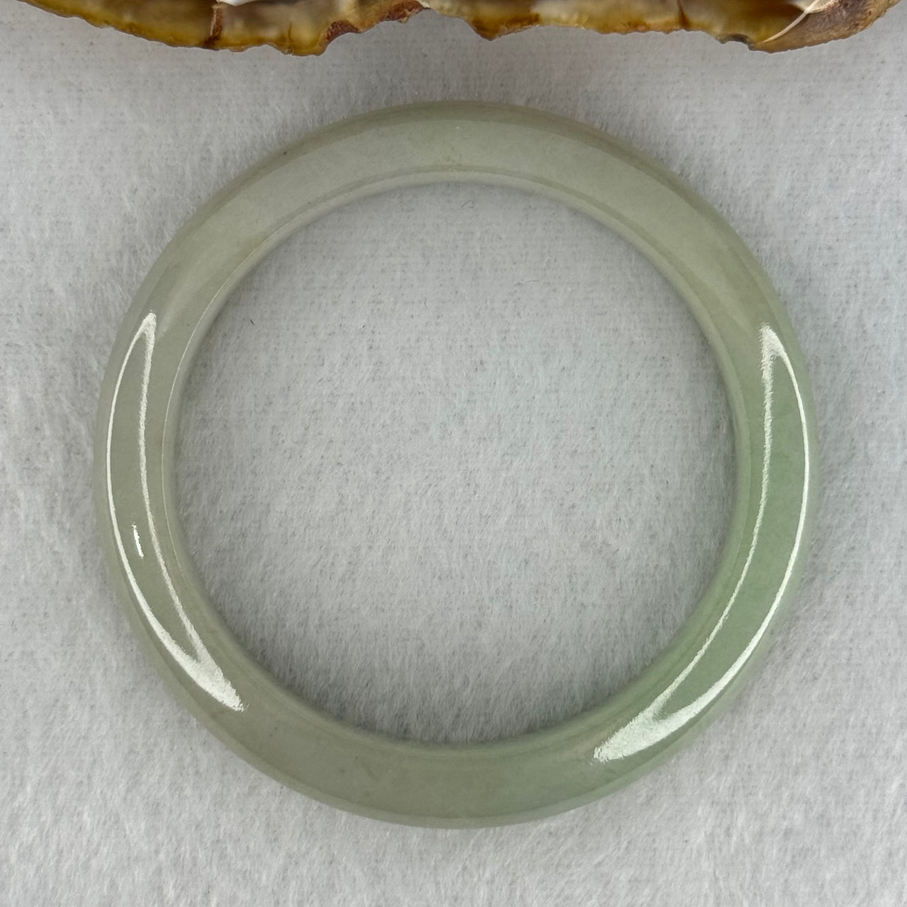 Baby Kids Type A Light Green Jadeite Bangle Internal Diameter 44.3mm 23.73g 8.9 by 6.4mm (Perfect)