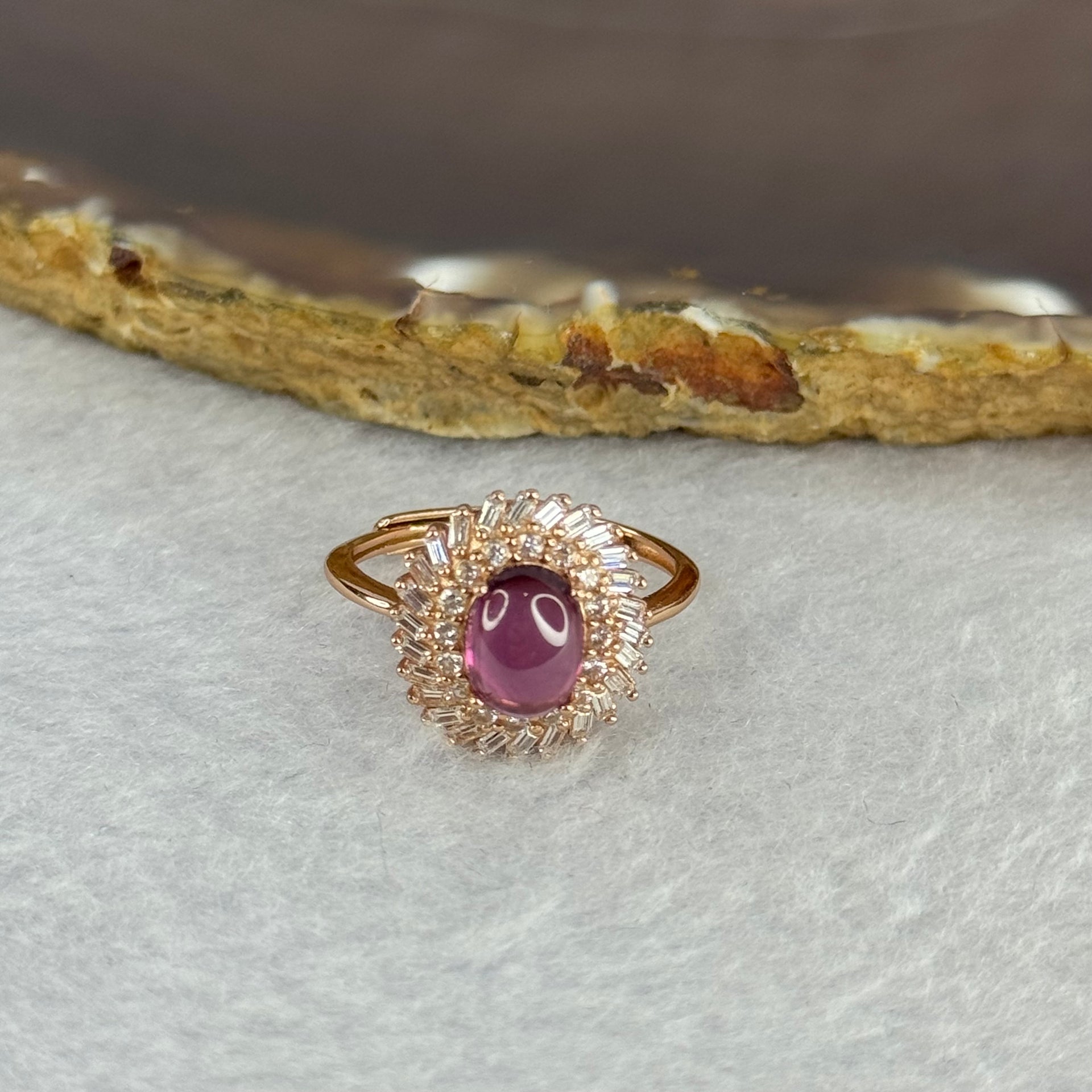 Natural Ruby in Sliver Ring (Adjustable Size) 2.72g 7.9 by 5.9 by 3.5mm - Huangs Jadeite and Jewelry Pte Ltd