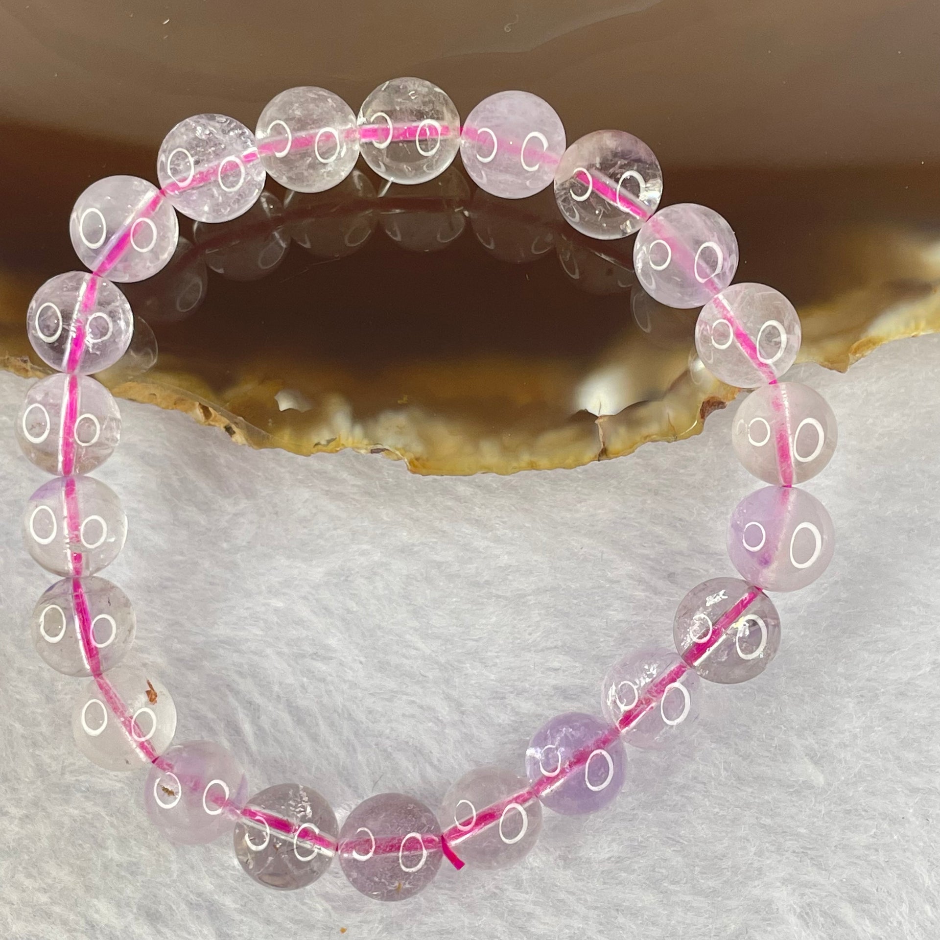 Natural super 7 Crystal Bracelet 19.27g 8.8mm 22beads - Huangs Jadeite and Jewelry Pte Ltd