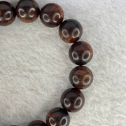 Natural Wild China Hainan Huang Hua Li Beads Bracelet 野生中国海南黄花梨手链 14.95g 12.2 mm 17 Beads - Huangs Jadeite and Jewelry Pte Ltd