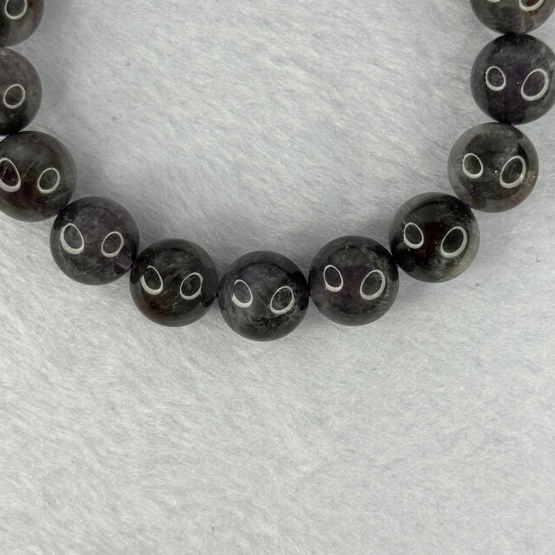 Natural Auralite 23 Bracelet 天然激光23手链 34.77g 17cm 11.5mm 18 Beads - Huangs Jadeite and Jewelry Pte Ltd