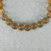 Natural Golden Rutilated Quartz Beads 天然金发水晶手链 15.35g 15.5cm 7.8mm 25 Beads - Huangs Jadeite and Jewelry Pte Ltd