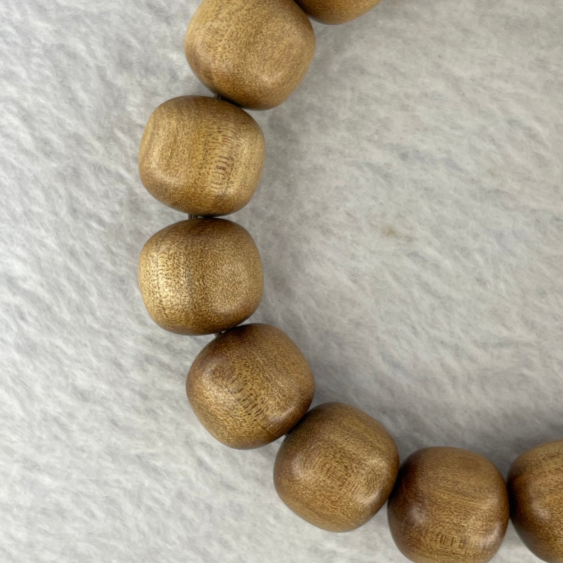 Natural Wild Old India Sandalwood Bracelet 老山檀手链  22.58g 14.3 mm 16 Beads - Huangs Jadeite and Jewelry Pte Ltd