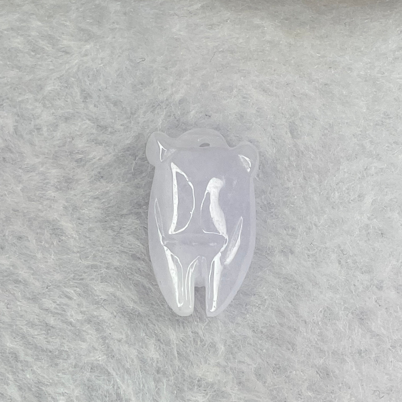 Type A Light Lavender Icy Jadeite Cicada 20.5 by 12.0 by 6.1 mm 2.30g - Huangs Jadeite and Jewelry Pte Ltd