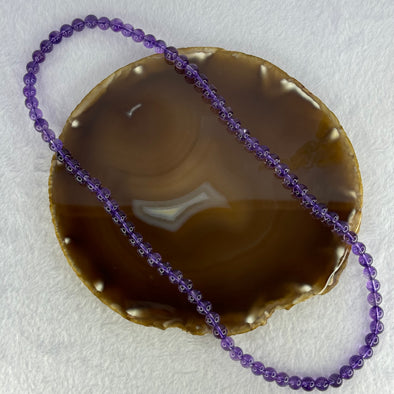 Good Grade Natural Amethyst Necklace 39.96g 52cm 7.5mm 79 Beads