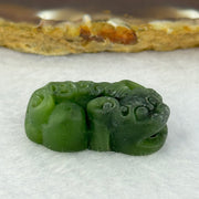 Natural Green Nephrite Pixue Charm/Pendent 10.95g 29.4 by 15.3 by 11.8mm - Huangs Jadeite and Jewelry Pte Ltd