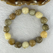 Natural Mixed Color Bodhi Beads in Paw Bracelet 20.08g 17cm 12.6mm 16 Beads - Huangs Jadeite and Jewelry Pte Ltd