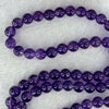 Good Grade Natural Amethyst Necklace 46.46g 52cm 7.7mm 75 Beads