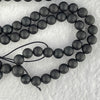 Natural Dark Matt Black Amber Beads Necklace 天然大黑天翁琥珀项链 14.88g 72.cm 6.9mm 108 Beads