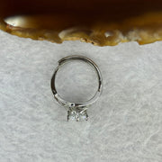 Moissanite in 925 Sliver Ring (Adjustable Size) S925银莫桑石戒指 2.61g 6.1 by 1.8mm - Huangs Jadeite and Jewelry Pte Ltd