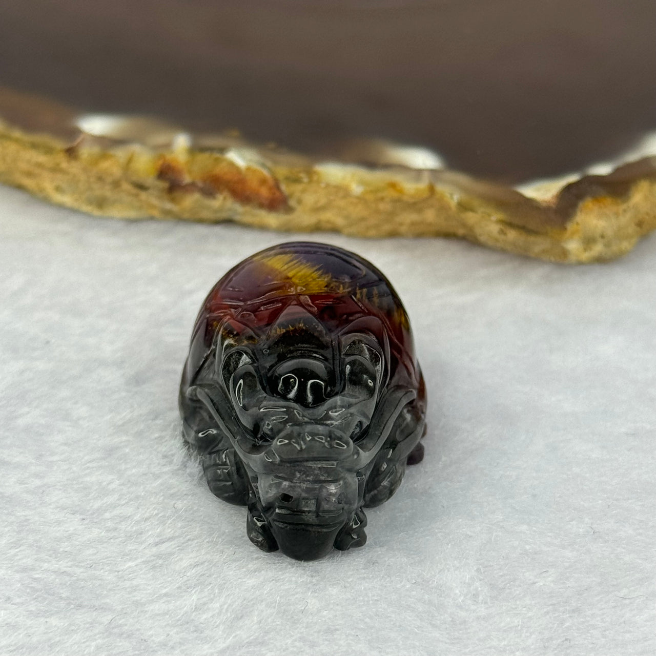 Very High End Natural Auralite 23 Dragon Turtle Pendent 天然极光23龙龟牌 17.47g 35.6 by 22.6 by 15.0mm - Huangs Jadeite and Jewelry Pte Ltd