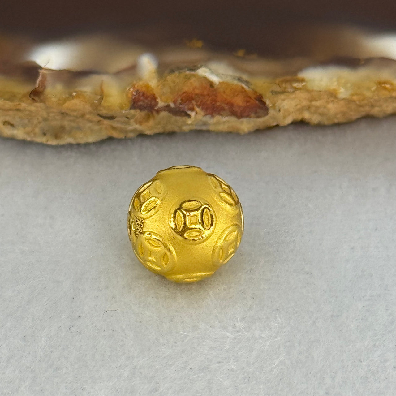 9999 24K Ancient Coins Design Gold Ball 10.0mm 0.92g