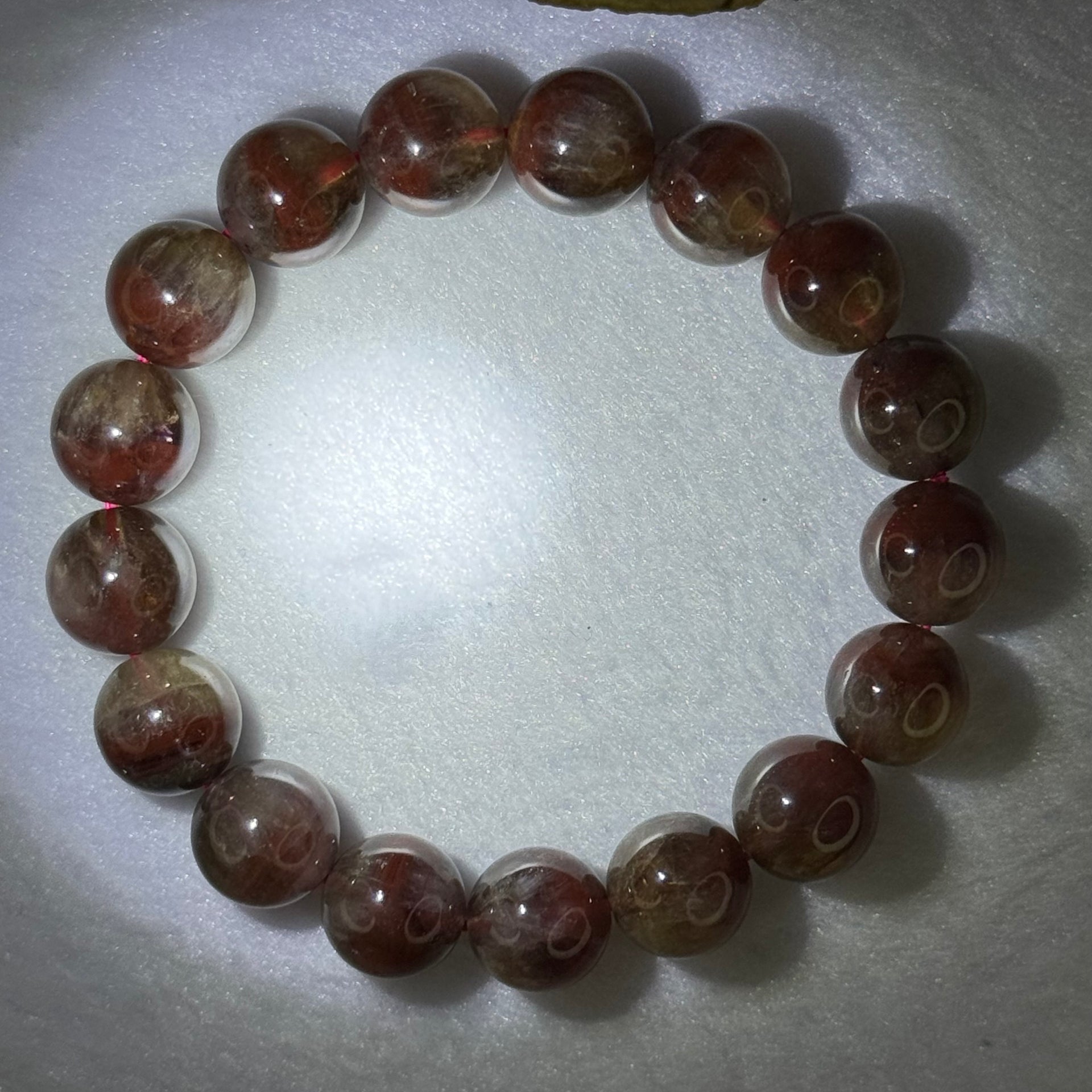 Above Average Natural Auralite 23 Bracelet 天然激光23手链 42.59g 18cm 12.1mm 17 Beads - Huangs Jadeite and Jewelry Pte Ltd