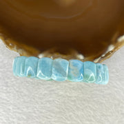 Certified Natural Larimar Bracelet 27.16g 18cm 13.9 by 10.1 by 4.7mm 20 pcs - Huangs Jadeite and Jewelry Pte Ltd