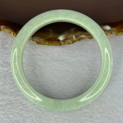 Type A Light Green Jadeite Bangle Internal Diameter 52.6mm 48.95g 12.3 by 8.3mm (Close to Perfect)