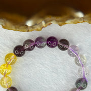 Natural Mixed Colours Fluorite Bracelet 15.85g 12cm 8.1mm 19 Beads - Huangs Jadeite and Jewelry Pte Ltd