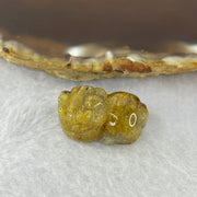 Above Average Grade Natural Golden Rutilated Quartz Pixiu Charm for Bracelet 天然金发水晶貔貅 5.57g 22.3 by 13.5 by 10.8mm - Huangs Jadeite and Jewelry Pte Ltd