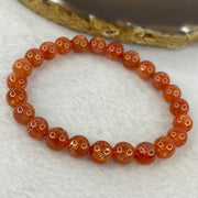 Good Grade Natural Sunstone, Heliolite and Aventurine Feldapar Beads Bracelet 天然金太阳日光石珠手链 14.81g 15cm 8.0mm 24 Beads - Huangs Jadeite and Jewelry Pte Ltd