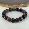 Super Rare Triple Excellence Grade Natural Transparent Dark Blackcurrant Super 7 Beads Bracelet 超级罕见三重卓越级透明深天然黑加仑超级七珠手链 43.49g 18cm 12.5mm 17 Beads - Huangs Jadeite and Jewelry Pte Ltd