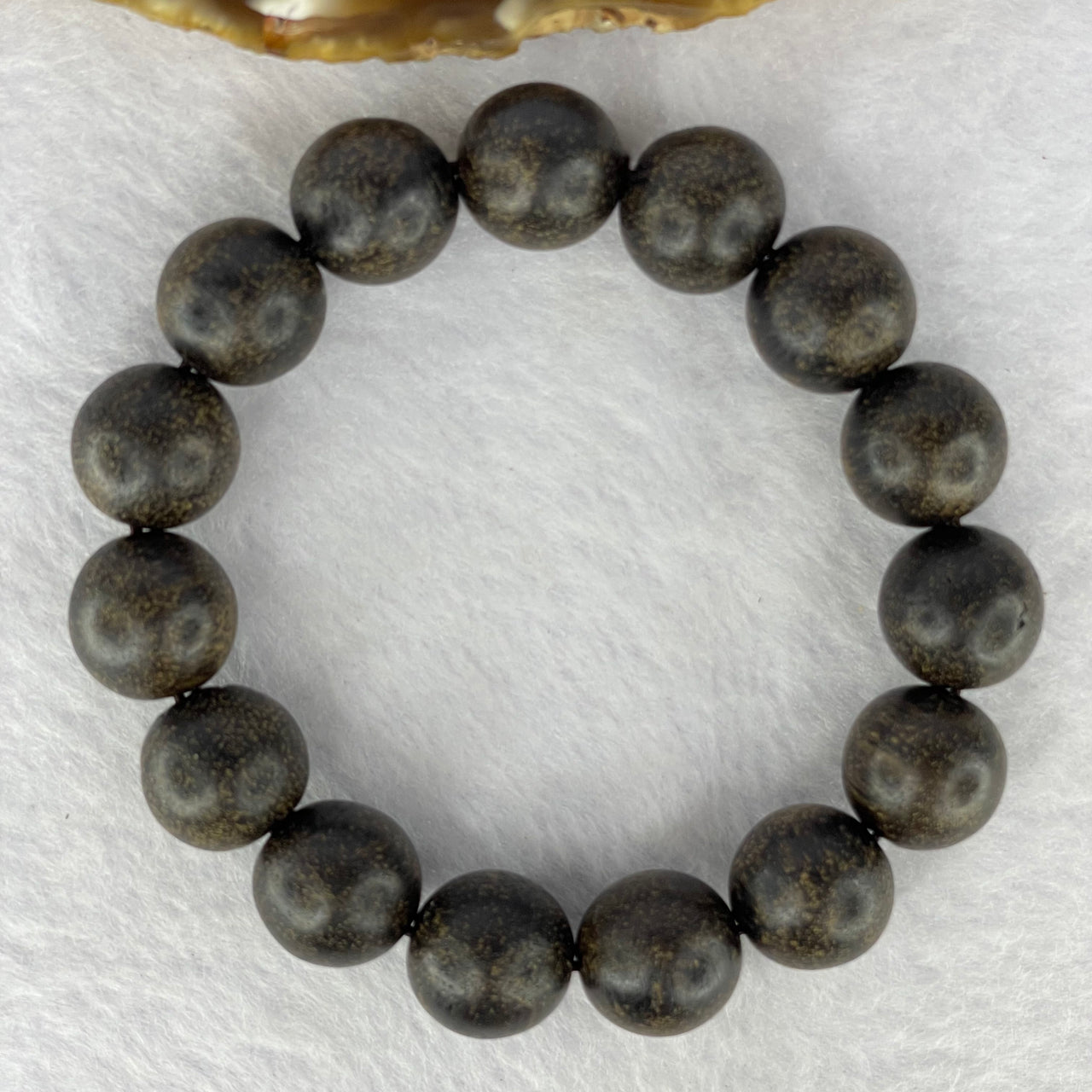 Natural Old Wild Indonesia Agarwood Beads Bracelet (Sinking Type) 天然老野生印尼沉香珠手链 23.04g 13.9 mm 15 Beads - Huangs Jadeite and Jewelry Pte Ltd