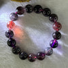 Super Rare Triple Excellence Grade Natural Transparent Dark Blackcurrant Super 7 Beads Bracelet 超级罕见三重卓越级透明深天然黑加仑超级七珠手链 43.49g 18cm 12.5mm 17 Beads - Huangs Jadeite and Jewelry Pte Ltd