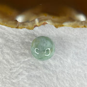 Type A Green Piao Hua Jadeite Bead 4.47g 13.9 by 13.7mm - Huangs Jadeite and Jewelry Pte Ltd