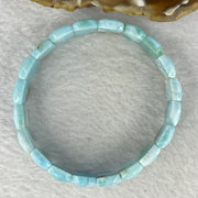 Certified Natural Larimar Bracelet 27.16g 18cm 13.9 by 10.1 by 4.7mm 20 pcs - Huangs Jadeite and Jewelry Pte Ltd