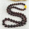 Natural Dark Red Medicine Amber Beads Necklace 天然红药琥珀项链  35.36g 56cm 9.0 - 12.0mm 56 Beads