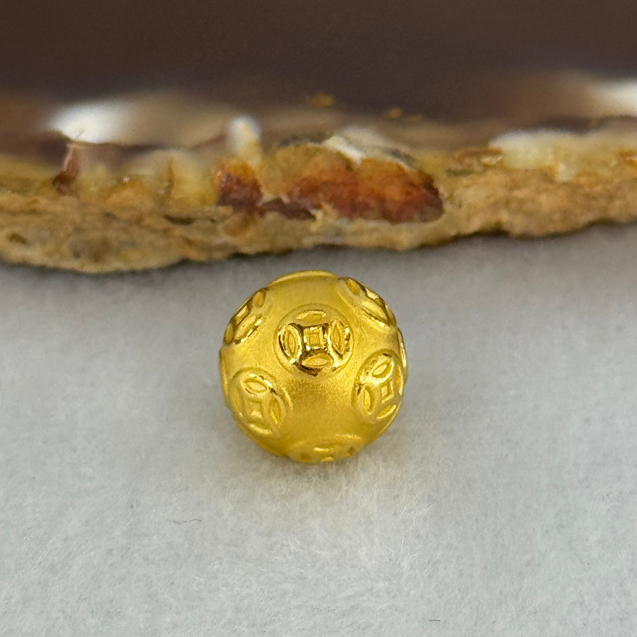 9999 24K Ancient Coins Design Gold Ball 10.0mm 0.99g